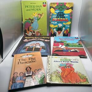Vintage children's book bundle Sesame Street, Raggedy Ann, Peter Pan